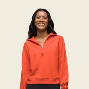 PRANA W'S COZY UP PULLOVER 1/4 zip Sweatshirt Women’s Large Color Fireside